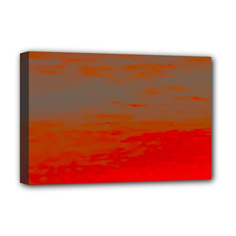 Crimson Skys Deluxe Canvas 18  X 12  (stretched) by RiverRootz