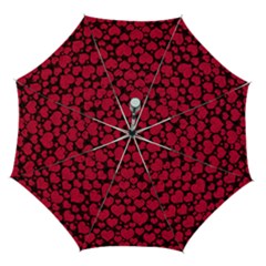 Valentines Day Hearts Pattern Love Red Automatic Folding Umbrella With Case (medium) by Maspions