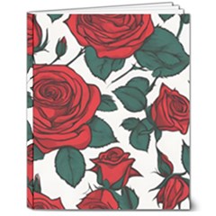 Roses 8  X 10  Softcover Notebook by pollyparadiseartshop