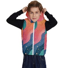 Art Abstract Pattern Kids  Stylish Hooded Puffer Vest by Salmanaz77