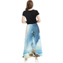 Delicate Watercolor Painting Surreal Oasis Scene With Intense Dramatic Lighting Maxi Chiffon Skirt View2