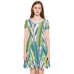 Illustrations Plants Nature Leaves Inside Out Cap Sleeve Dress by Salmanaz77