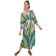 Illustrations Plants Nature Leaves Grecian Style  Maxi Dress by Salmanaz77