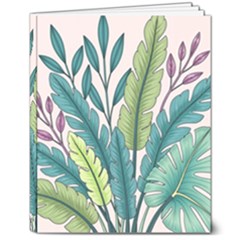 Illustrations Plants Nature Leaves 8  X 10  Softcover Notebook by Salmanaz77