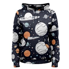 Space Galaxy Universe Stars Sky Women s Pullover Hoodie by Paksenen