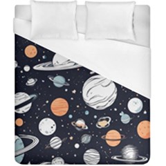 Space Galaxy Universe Stars Sky Duvet Cover (california King Size) by Paksenen