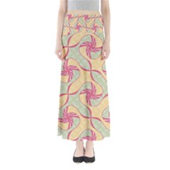 Abstract Pattern Design Scrapbooking Full Length Maxi Skirt by Paksenen