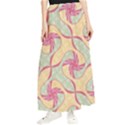 Abstract Pattern Design Scrapbooking Maxi Chiffon Skirt View1