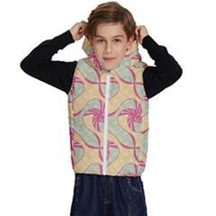 Abstract Pattern Design Scrapbooking Kids  Stylish Hooded Puffer Vest by Paksenen