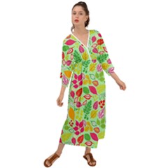 Flower Flora Floral Nature Pattern Seamless Grecian Style  Maxi Dress by Bedest