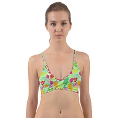 Flower Flora Floral Nature Pattern Seamless Wrap Around Bikini Top by Bedest