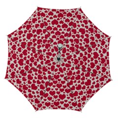 Hearts Valentine Pattern Seamless Automatic Folding Umbrella With Case (medium) by Bedest