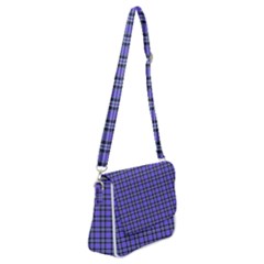 Blue Tartan Plaid 1 Shoulder Bag With Back Zipper by dressshop