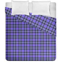 Blue Tartan Plaid 1 Duvet Cover Double Side (california King Size) by dressshop