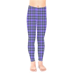 Blue Tartan Plaid 1 Kids  Leggings by dressshop