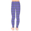 Blue Tartan Plaid 1 Kids  Leggings View2