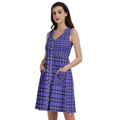 Blue Tartan Plaid 1 Sleeveless Dress With Pocket by dressshop