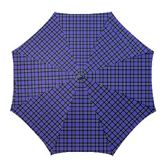 Blue Tartan Plaid 1 Golf Umbrellas by dressshop