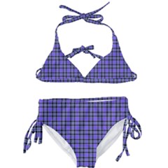 Blue Tartan Plaid 1 Kids  Classic Bikini Set by dressshop