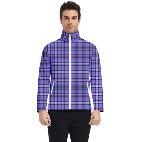 Blue Tartan Plaid 1 Men s Bomber Jacket by dressshop