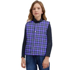 Blue Tartan Plaid 1 Kid s Button Up Puffer Vest	 by dressshop