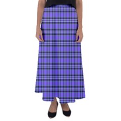 Blue Tartan Plaid 1 Flared Maxi Skirt by dressshop