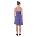 Blue Tartan Plaid 1 Ruffle Detail Chiffon Dress View2