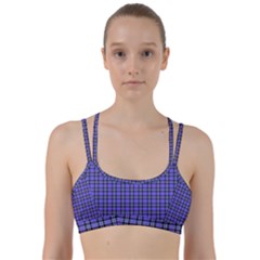 Blue Tartan Plaid 1 Line Them Up Sports Bra by dressshop