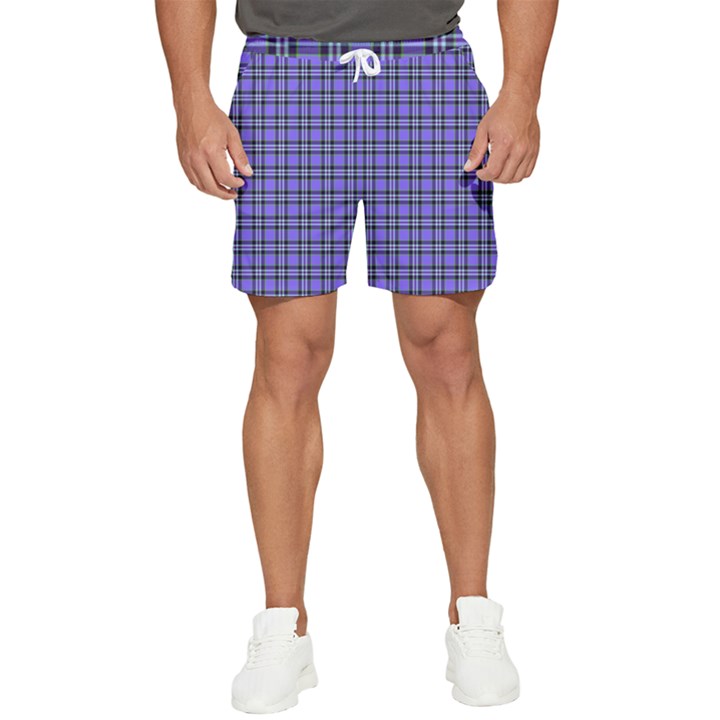 Blue Tartan Plaid 1 Men s Runner Shorts