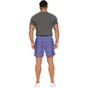 Blue Tartan Plaid 1 Men s Runner Shorts View4