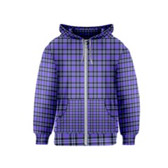 Blue Tartan Plaid 1 Kids  Zipper Hoodie by dressshop