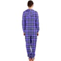 Blue Tartan Plaid 1 Hooded Jumpsuit (Ladies) View2