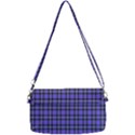 Blue Tartan Plaid 1 Removable Strap Clutch Bag View2