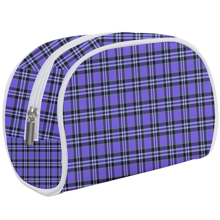 Blue Tartan Plaid 1 Make Up Case (Large)