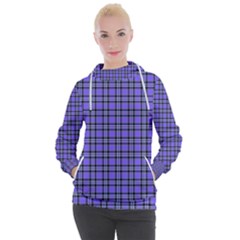 Blue Tartan Plaid 1 Women s Hooded Pullover by dressshop