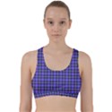 Blue Tartan Plaid 1 Back Weave Sports Bra View1