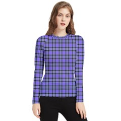 Blue Tartan Plaid 1 Women s Long Sleeve Rash Guard by dressshop