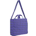 Blue Tartan Plaid 1 Square Shoulder Tote Bag View2