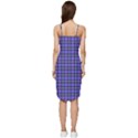 Blue Tartan Plaid 1 Wrap Frill Dress View4