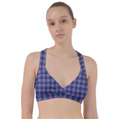 Purple Plaid Tartan 1 Sweetheart Sports Bra by dressshop