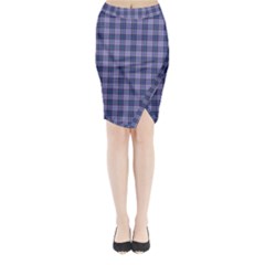 Purple Plaid Tartan 1 Midi Wrap Pencil Skirt by dressshop