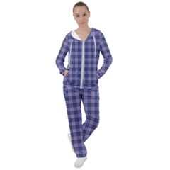 Purple Plaid Tartan 1 Women s Tracksuit by dressshop