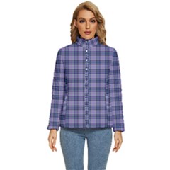 Purple Plaid Tartan 1 Women s Puffer Bubble Jacket Coat by dressshop