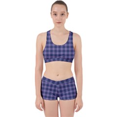 Purple Plaid Tartan 1 Work It Out Gym Set by dressshop