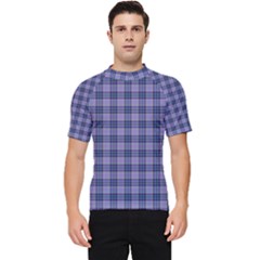 Purple Plaid Tartan 1 Men s Short Sleeve Rash Guard by dressshop