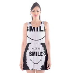 Black And White Simple Make Me Smile T Shirt 20250203 014057 0000 Scoop Neck Skater Dress by Cowcow2005