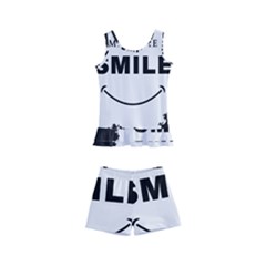 Black And White Simple Make Me Smile T Shirt 20250203 014057 0000 Kids  Boyleg Swimsuit by Cowcow2005