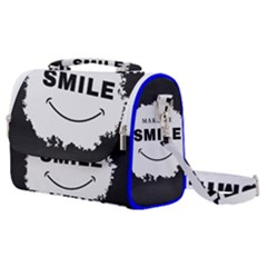 Black And White Simple Make Me Smile T Shirt 20250203 014057 0000 Satchel Shoulder Bag by Cowcow2005