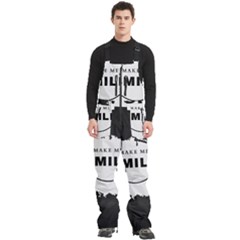 Black And White Simple Make Me Smile T Shirt 20250203 014057 0000 Men s Front Zip Ski And Snowboard Bib Pants by Cowcow2005