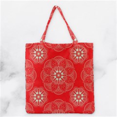 Crimson Current Grocery Tote Bag by ArtfulThreads